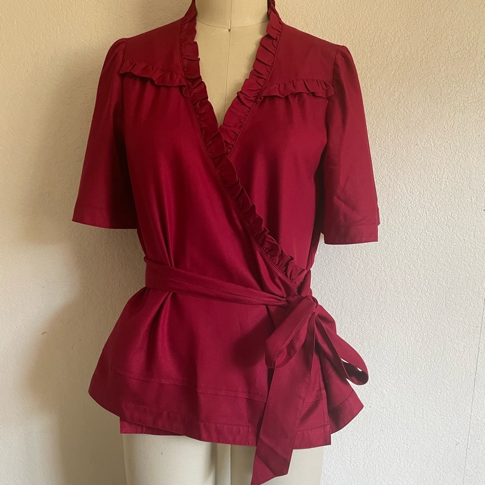 Marc by Marc Jacobs frilly wrap blouse